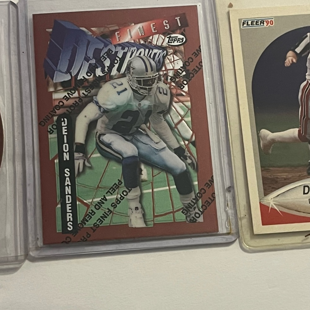 Vintage 90s Deion Sanders Football Trading Cards Set